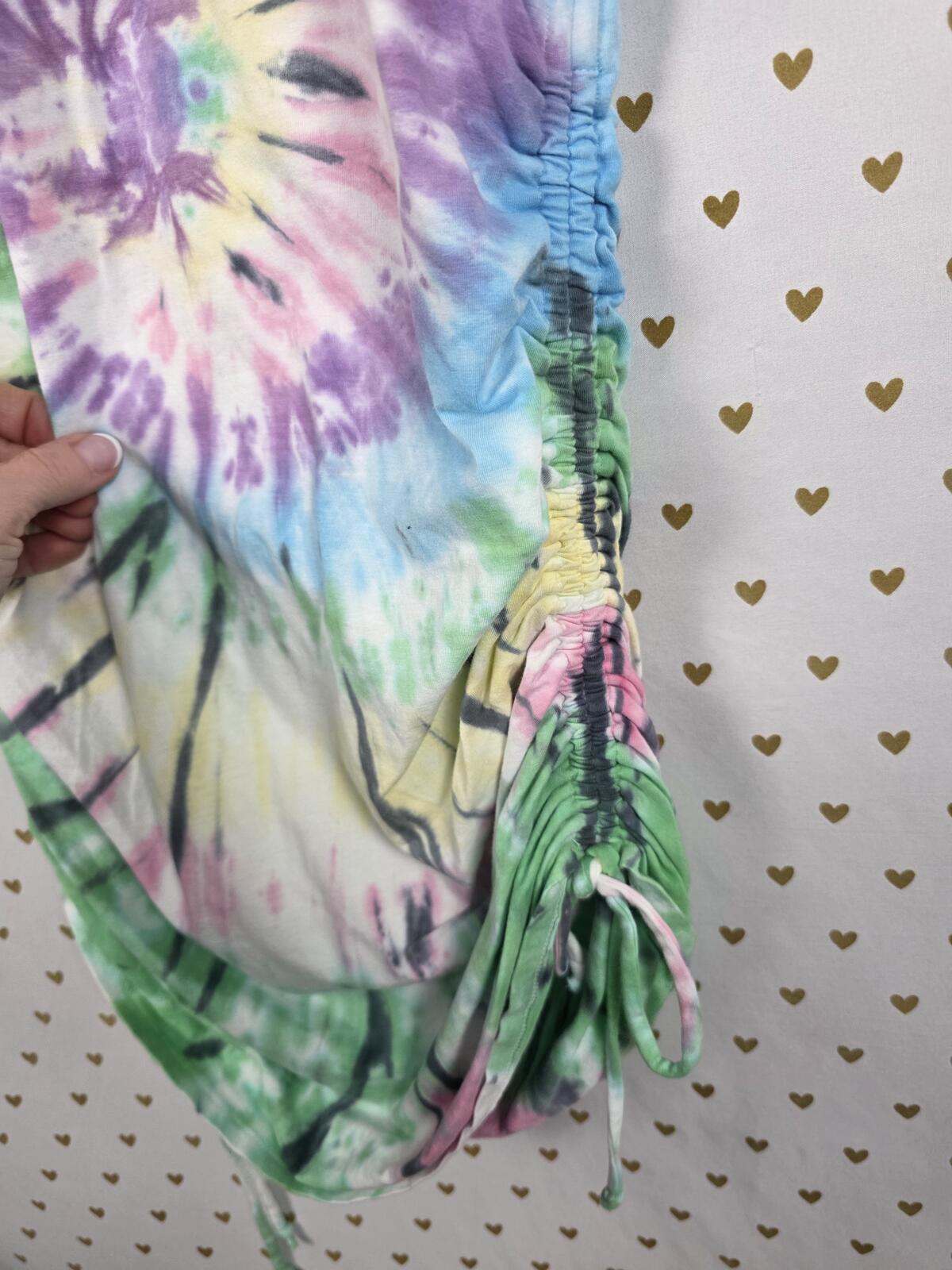 Victorias Secret PINK TYE DYE Cinched Dress Knee Length Adjustible MEDIUM