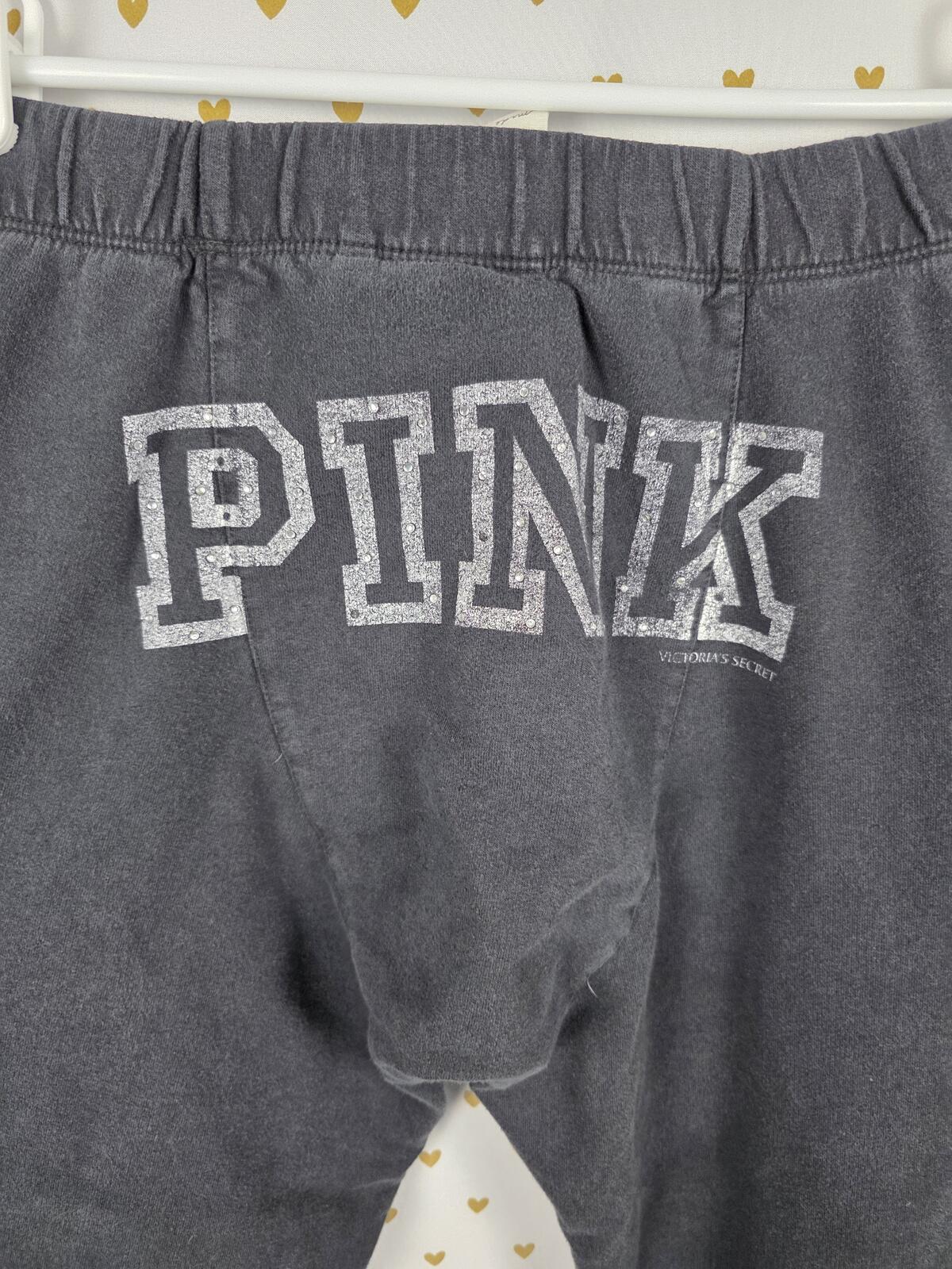 Victorias Secret PHI BETA PINK Bling DIaper Logo Butt Boyfriend Sweats Sweatpant