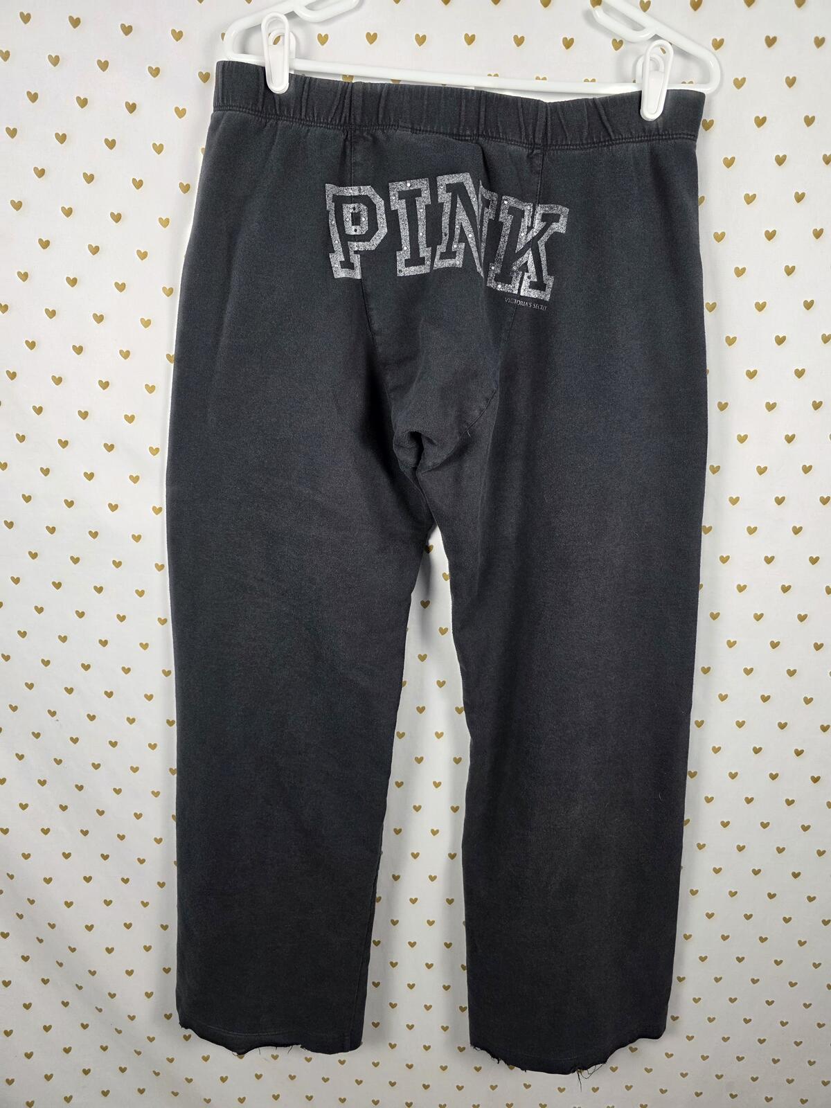 Victorias Secret PHI BETA PINK Bling DIaper Logo Butt Boyfriend Sweats Sweatpant