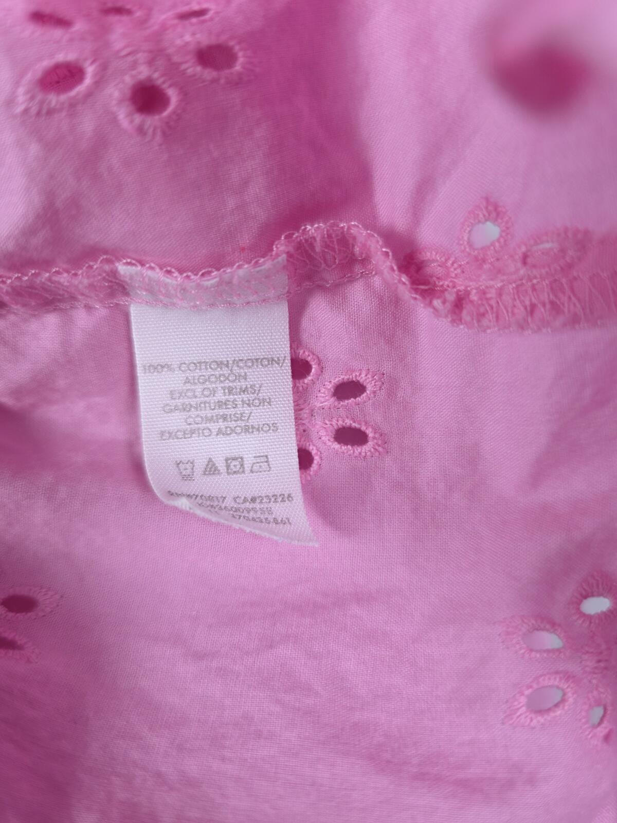 Victorias Secret PINK EYELET Cotton Vintage Dress Ruffled MEDIUM