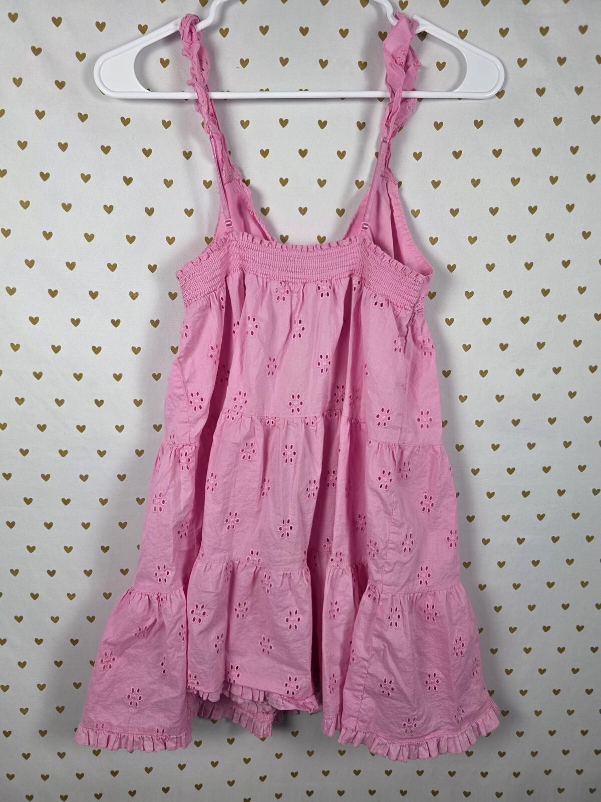 Victorias Secret PINK EYELET Cotton Vintage Dress Ruffled MEDIUM