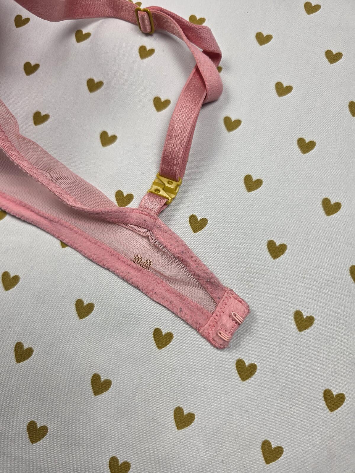 Victorias Secret Pink Sexy Lace Sheer Side Bra 36D Pushj Up
