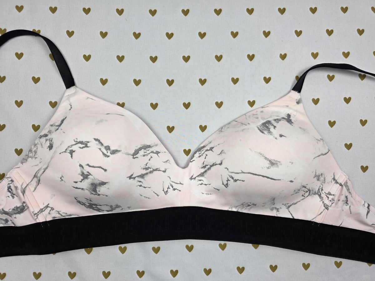 Victorias Secret PINK Camo Marbled Wireless NO wire Bra 36C Wear Everywhere Bra