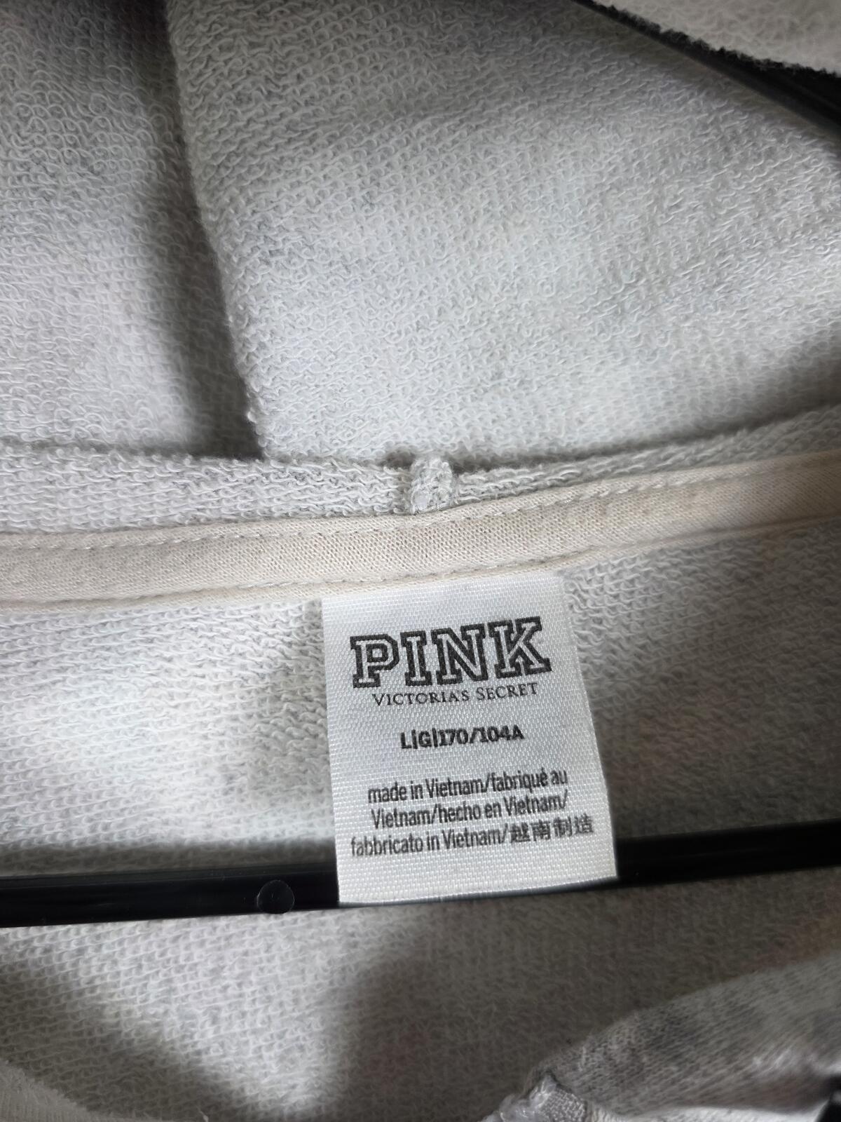 Victorias Secret Pink Full zip CAMO BLING Sequined Hoodie Jacket LARGE
