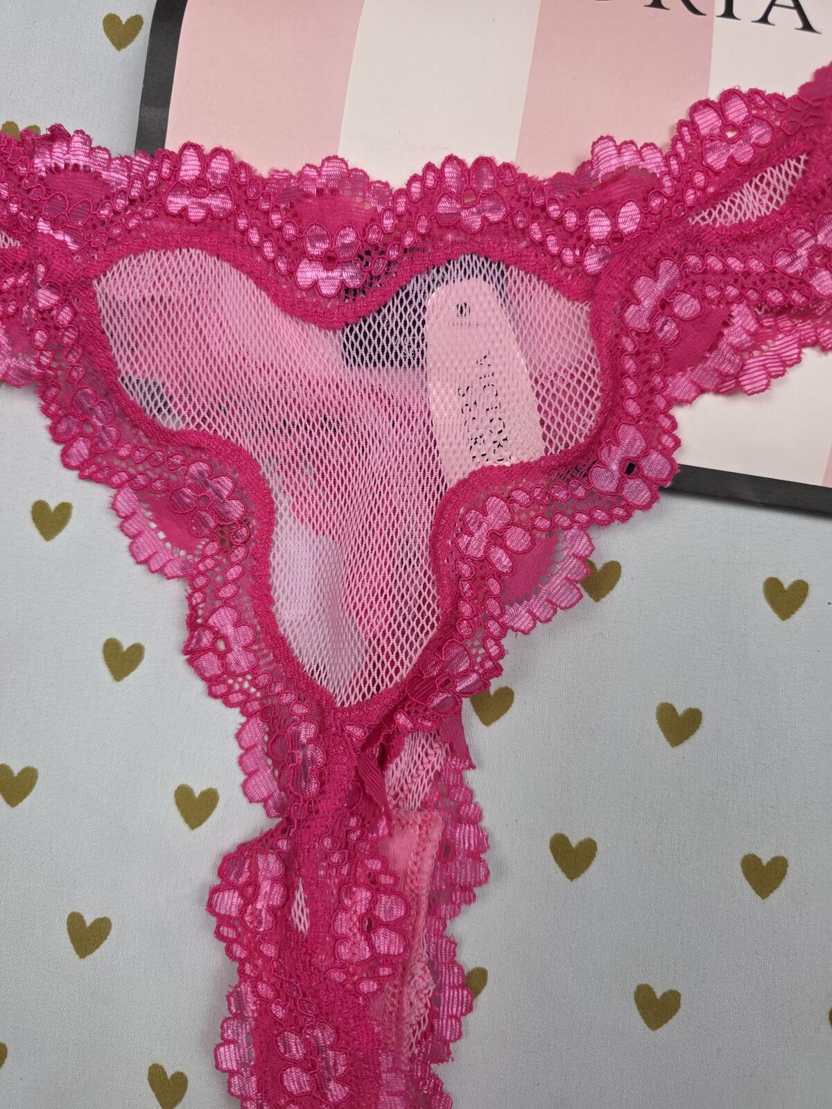 Victorias Secret SEXY LITTLE THINGS Mesh Lace NEW Nwt Low Rise Thong Medium