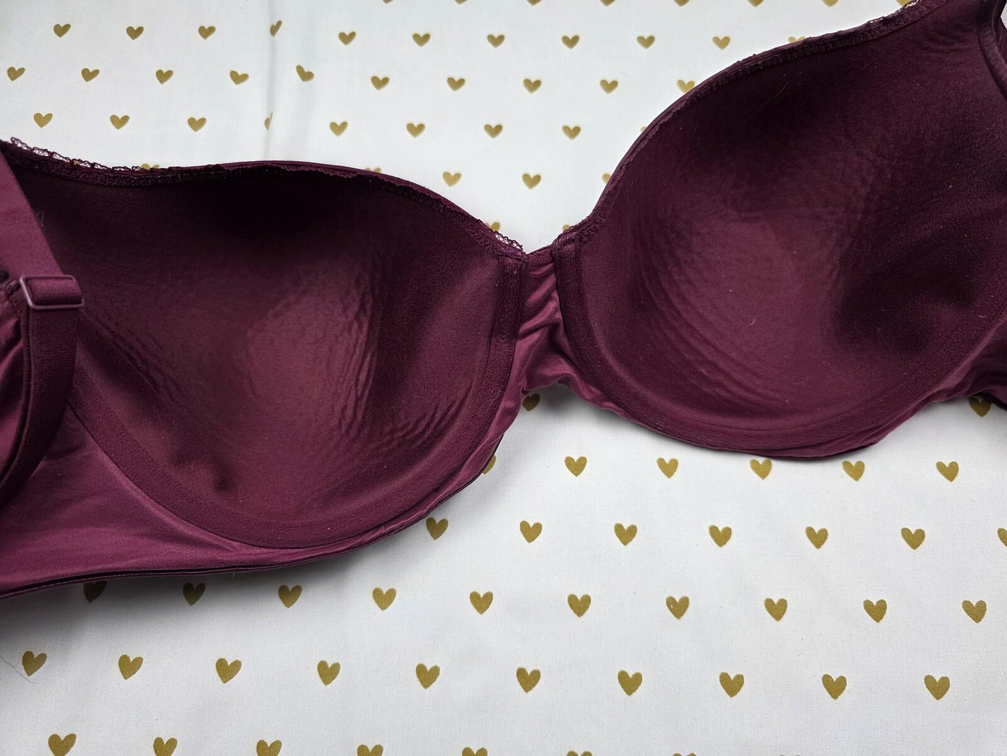 Victoria's Secret Body By Victoria Maroon Lined Demi Balconette Bra 38DDD