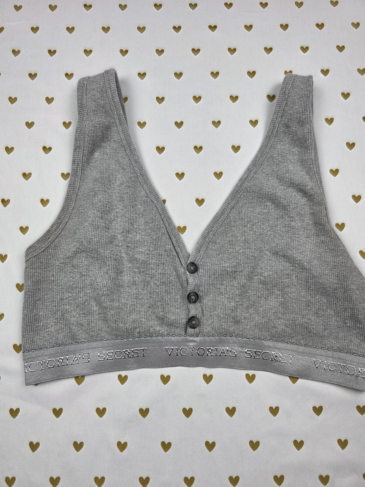 Victorias Secret Vintage Cotton LARGE 90's Super Soft Bralette Bra Top Tank