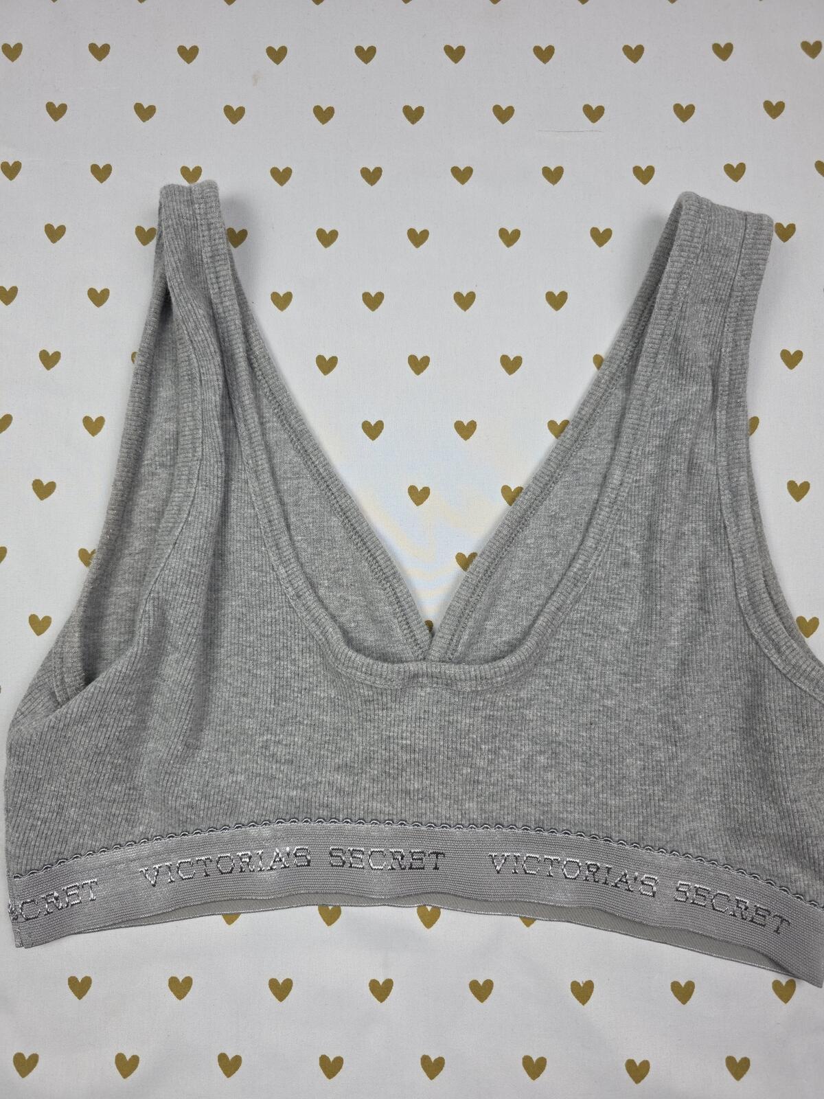 Victorias Secret Vintage Cotton LARGE 90's Super Soft Bralette Bra Top Tank