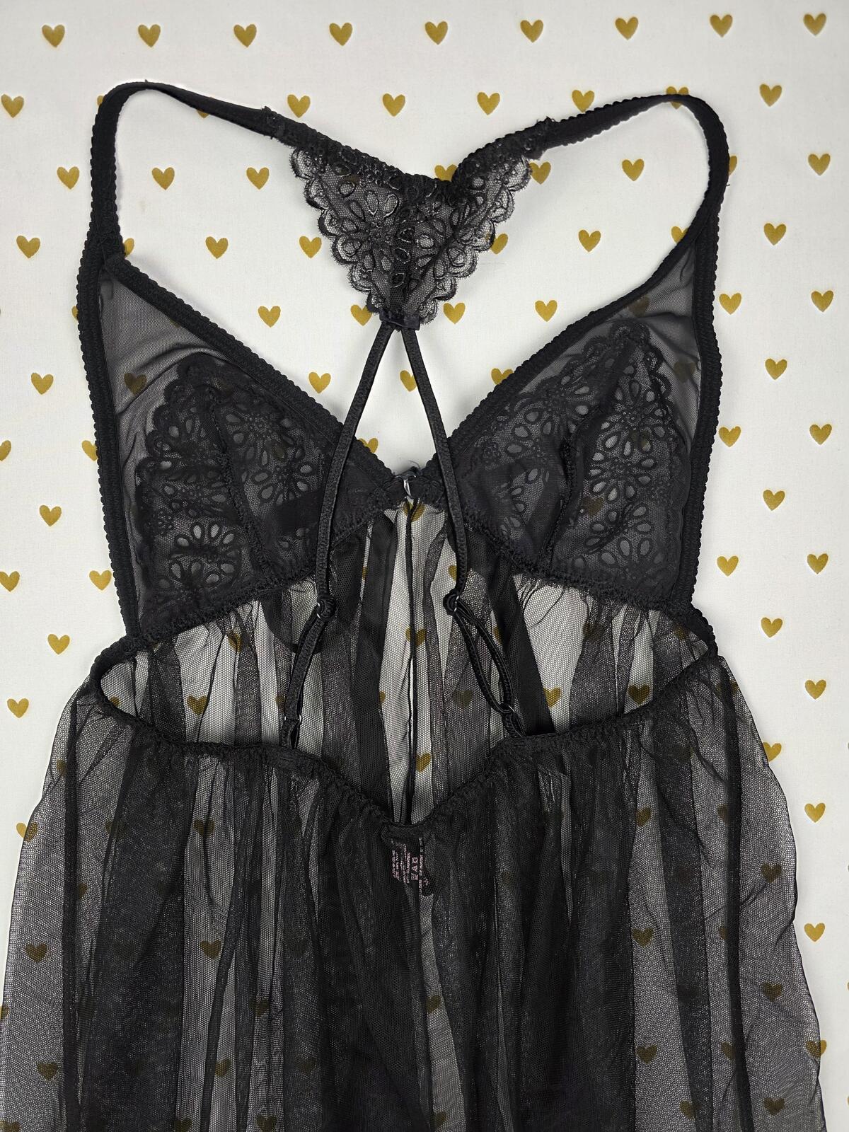 Medium Black Sheer Sexy Babydoll Nightie Lingerie Dress SEXY LITTLE THINGS