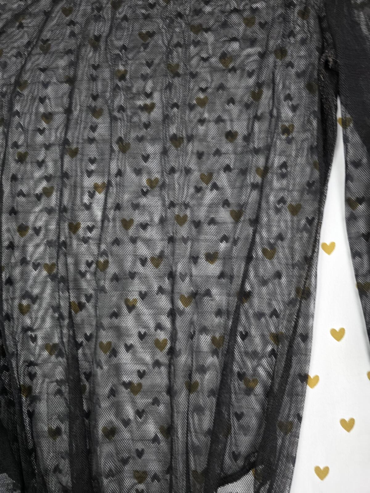 Victorias Secret Sheer Polka Dot Heart Long Sleeve Bodysuit XS