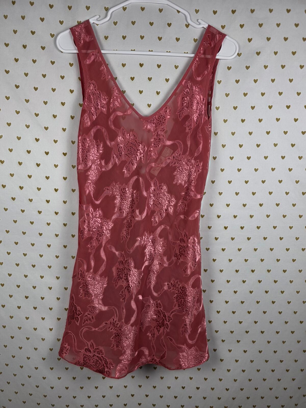 Victorias Secret VINTAGE GOLD LABEL Sheer Nightie Slip Dress Lingerie SMALL
