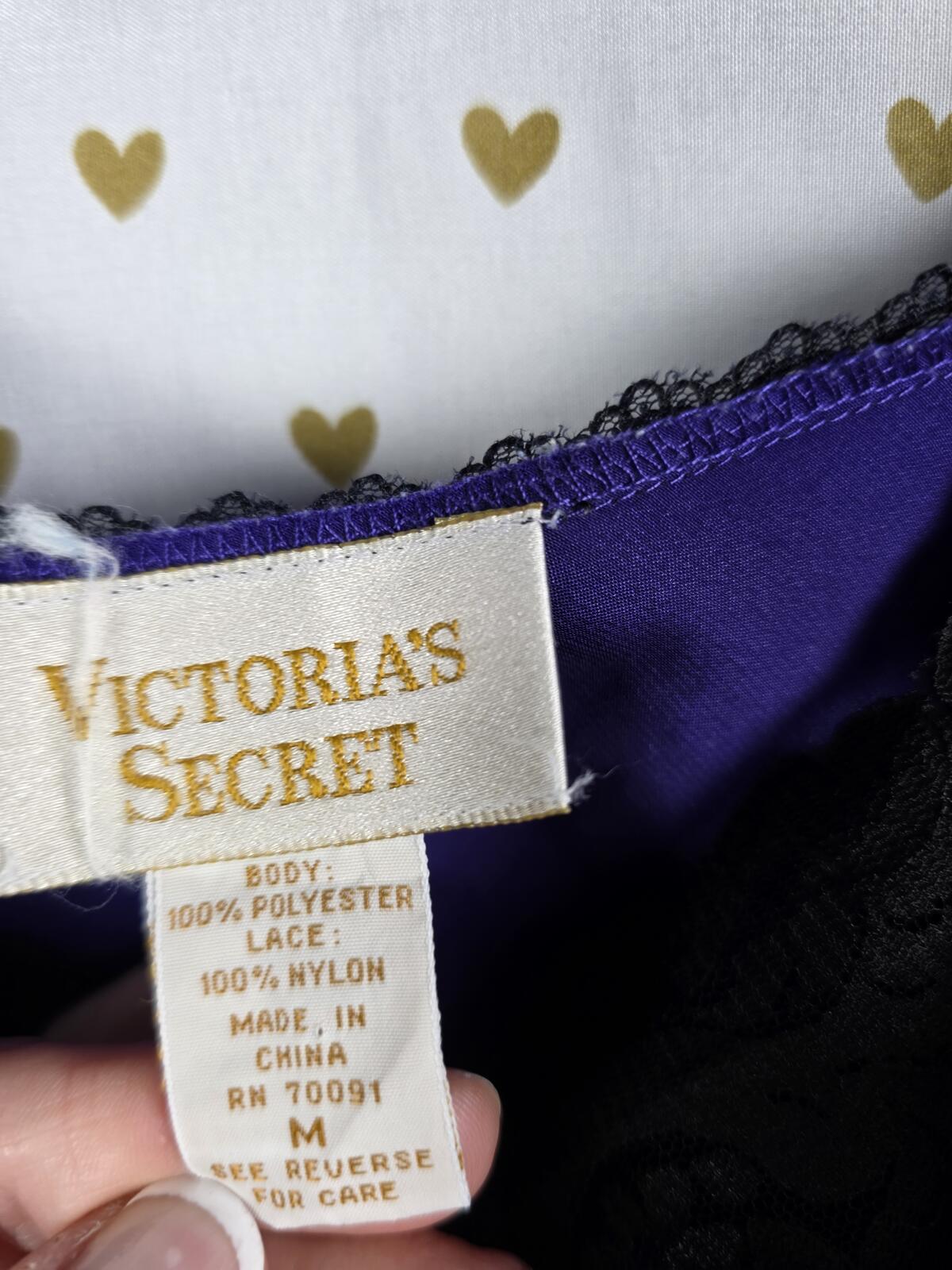 Victorias Secret Purple Lace Satin Flowy Nightie Lingerie Slip Dress GOLD LABEL