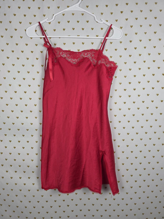 Victorias Secret  ANGELS Vintage satin Slip Dress Nightie Lingerie XS Y2k