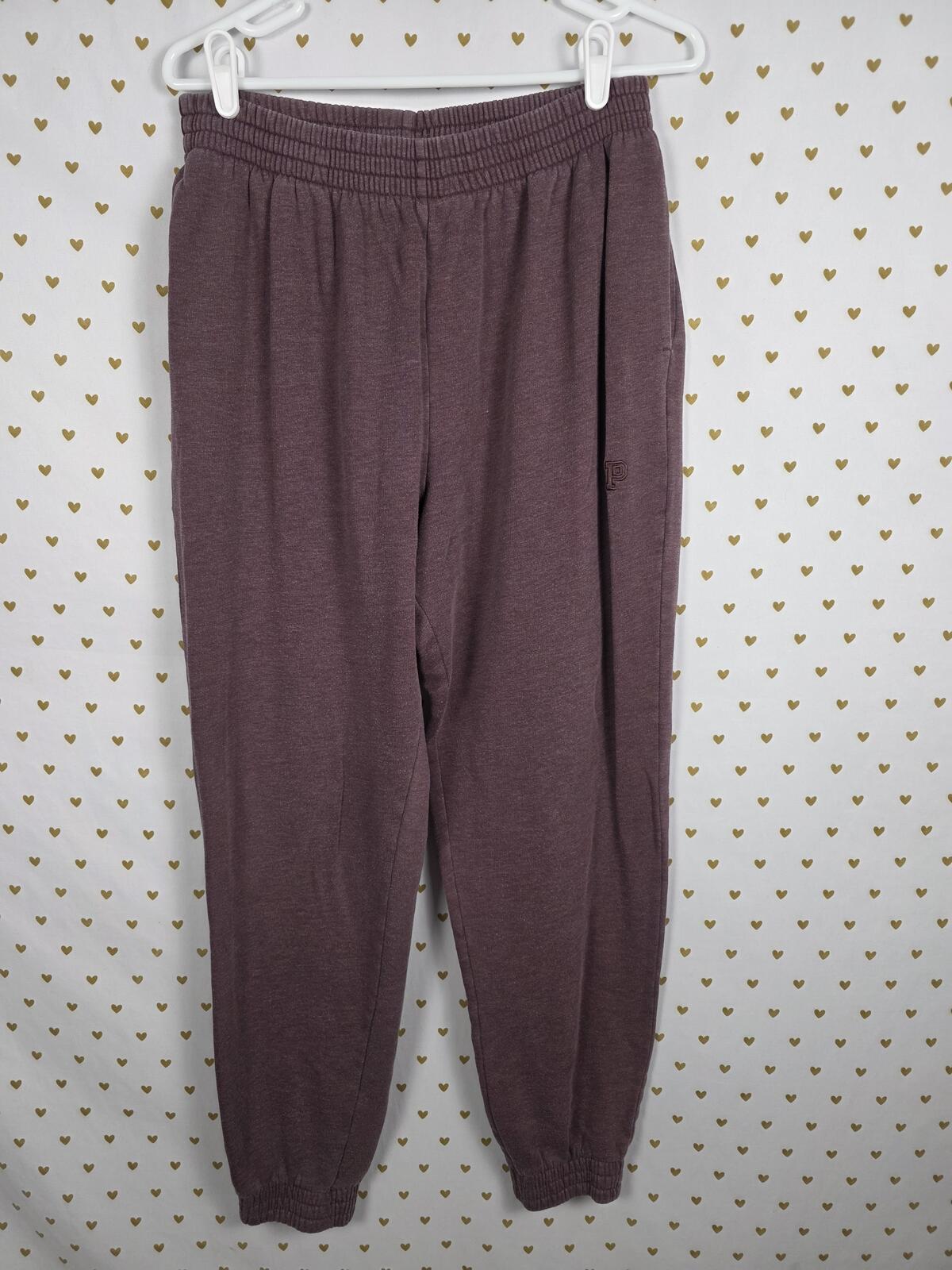 Victorias Secret PINK Brown Vintage Style Tapered Joggers Sweatpants Sweats MED