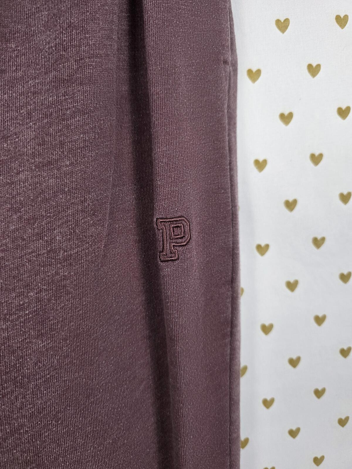 Victorias Secret PINK Brown Vintage Style Tapered Joggers Sweatpants Sweats MED