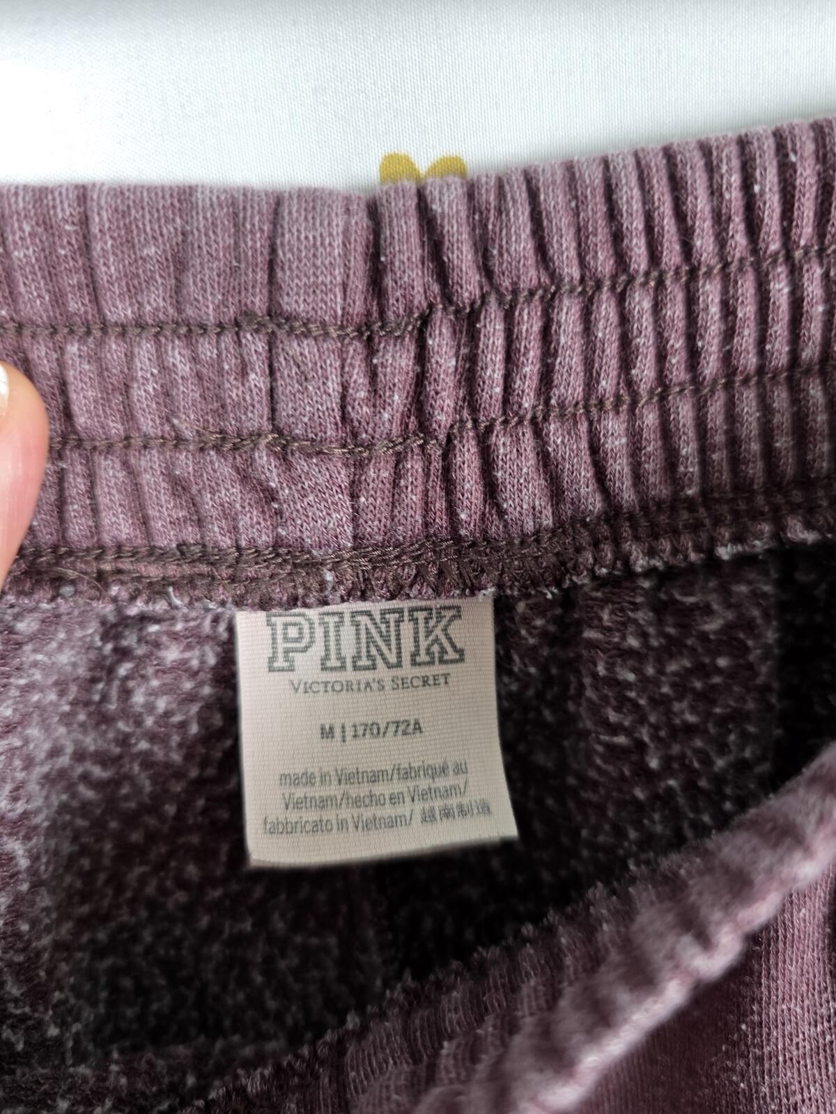Victorias Secret PINK Brown Vintage Style Tapered Joggers Sweatpants Sweats MED