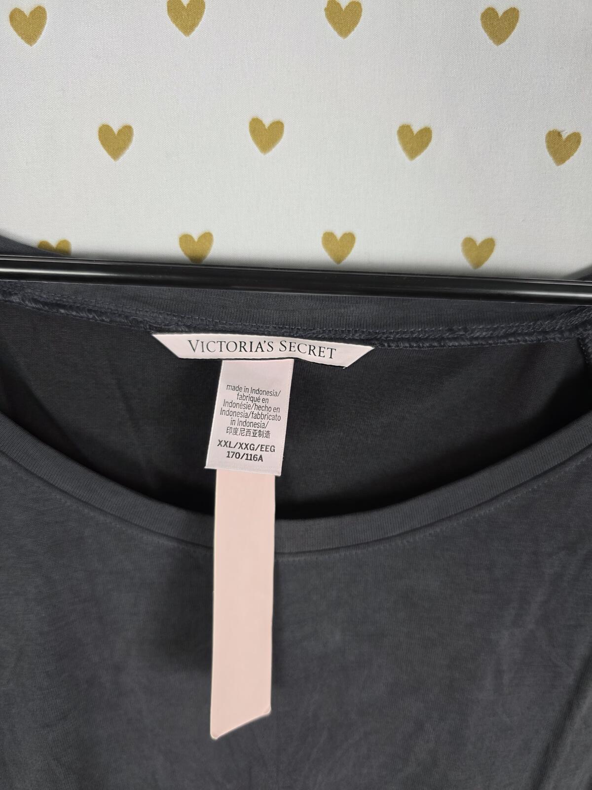 Victorias Secret PINK Modal Cotton NEW Soft Long Sleeve Open Back Tee 2XL XXL