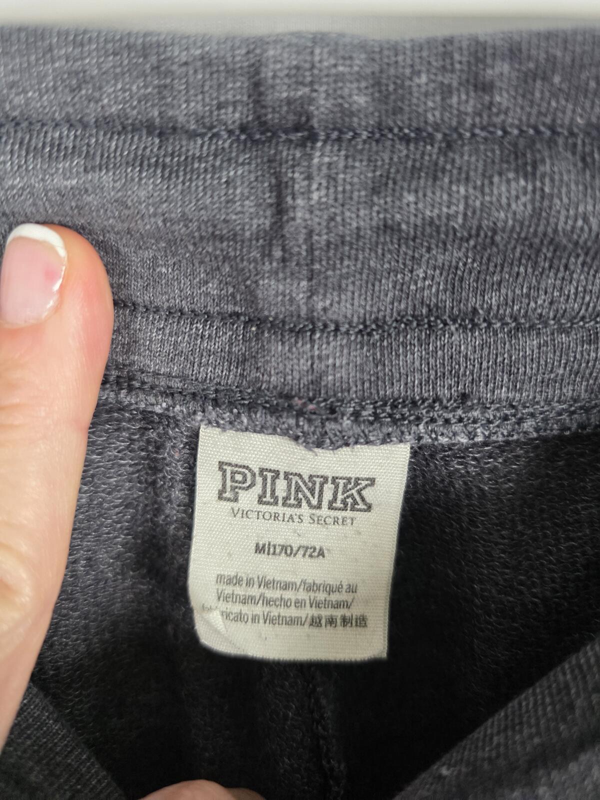 Victorias Secret PINK Leopard Cheetah Sweats Sweatpants Grey MEDIUM