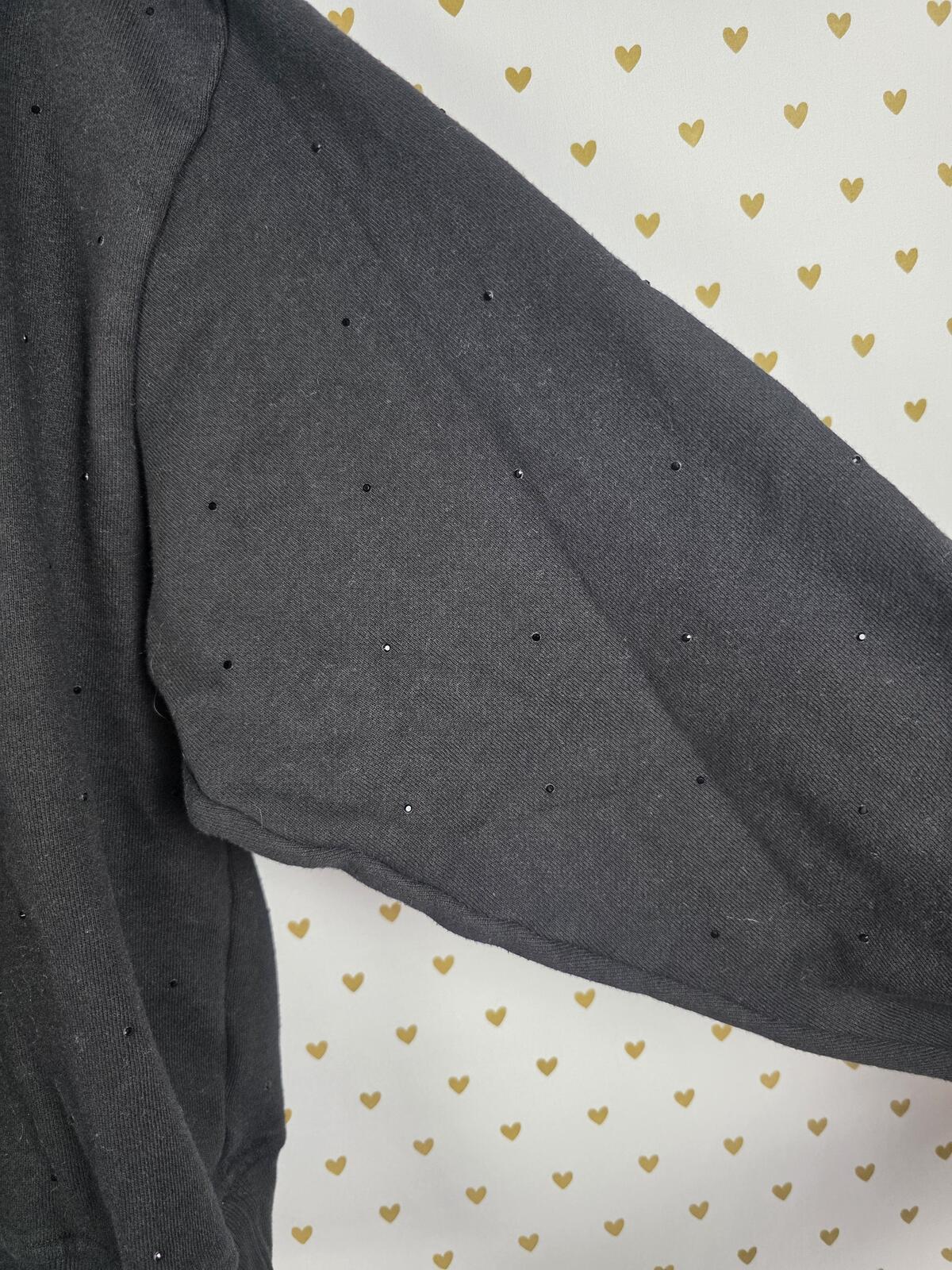 Victorias Secret Black BLING STUDDED RHINESTONE XL Sweater