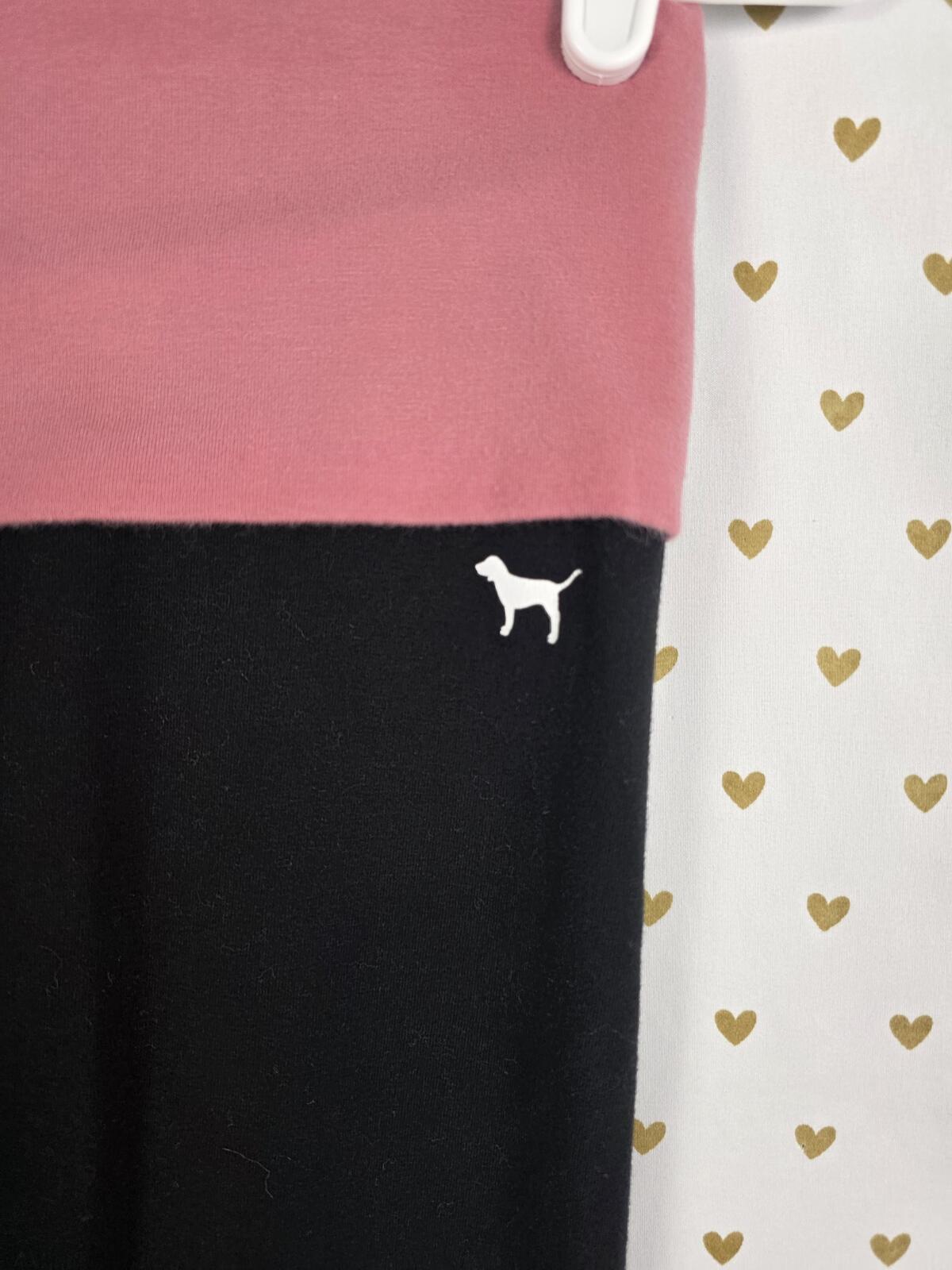 Victorias Secret PINK Bling Logo Sequined Foldover Yoga Pants Skinny XS