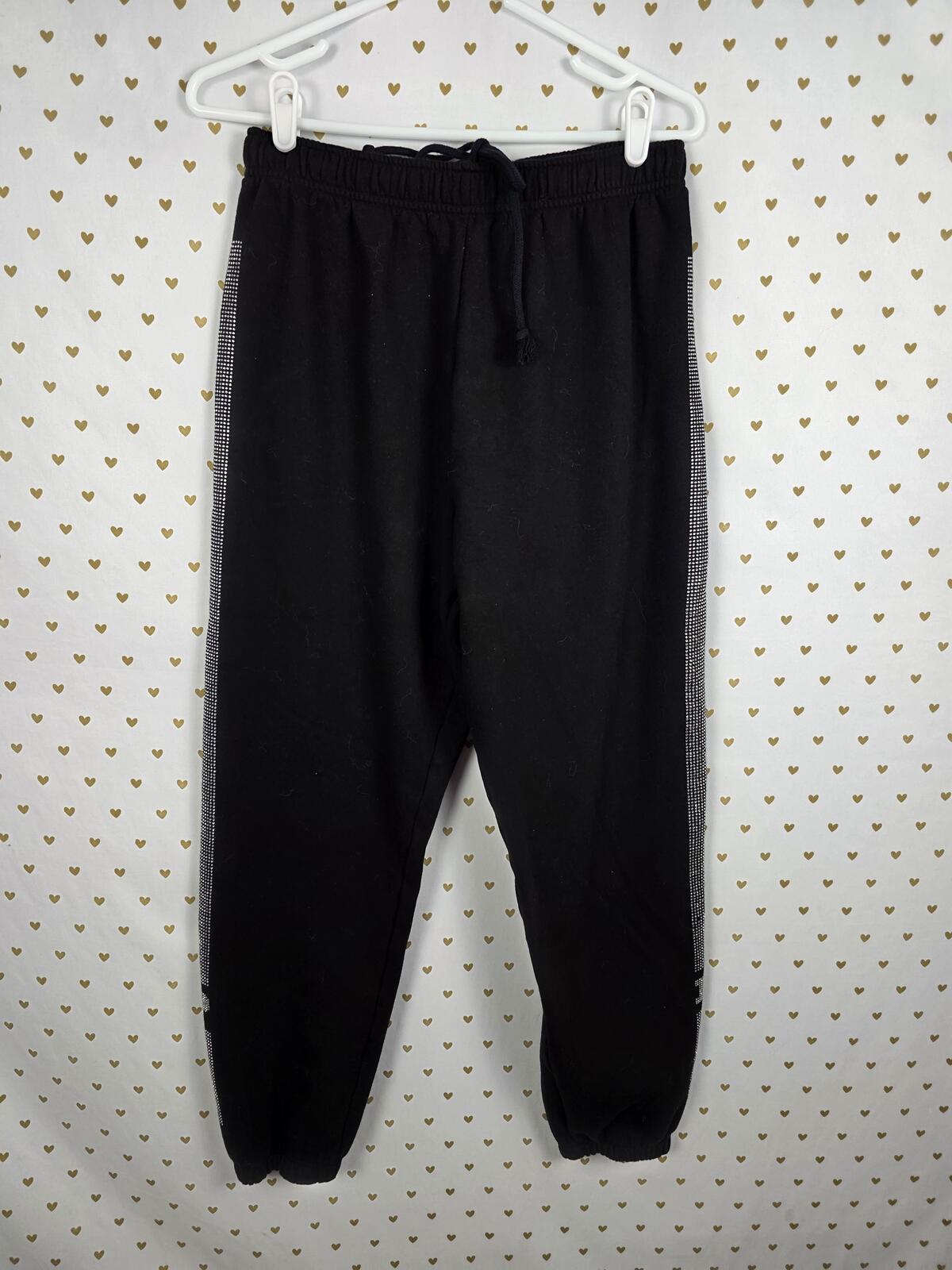 Victorias Secret PINK BLING Rhinestone studded Joggers sweats sweatpants MEDIUM