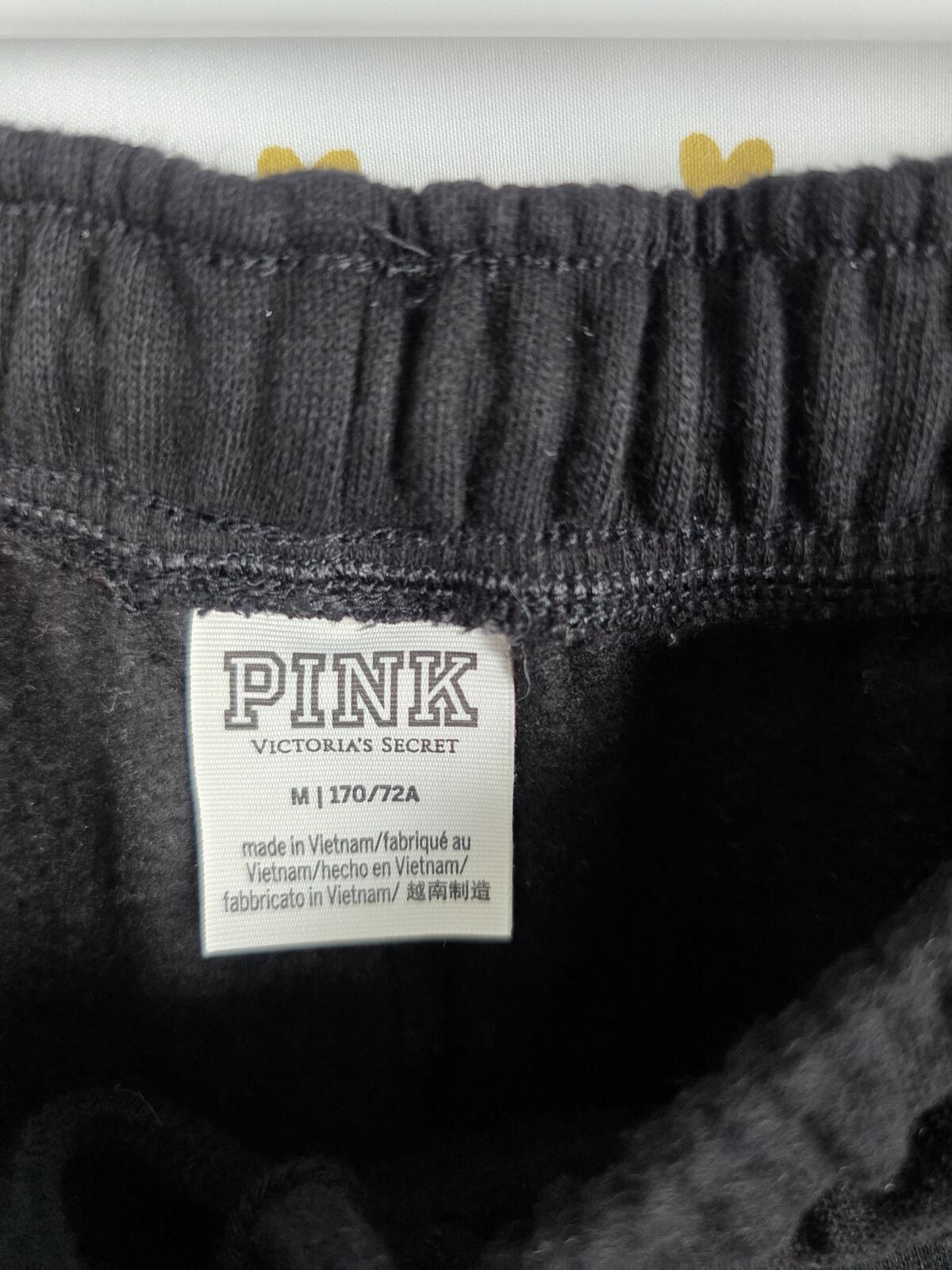 Victorias Secret PINK BLING Rhinestone studded Joggers sweats sweatpants MEDIUM