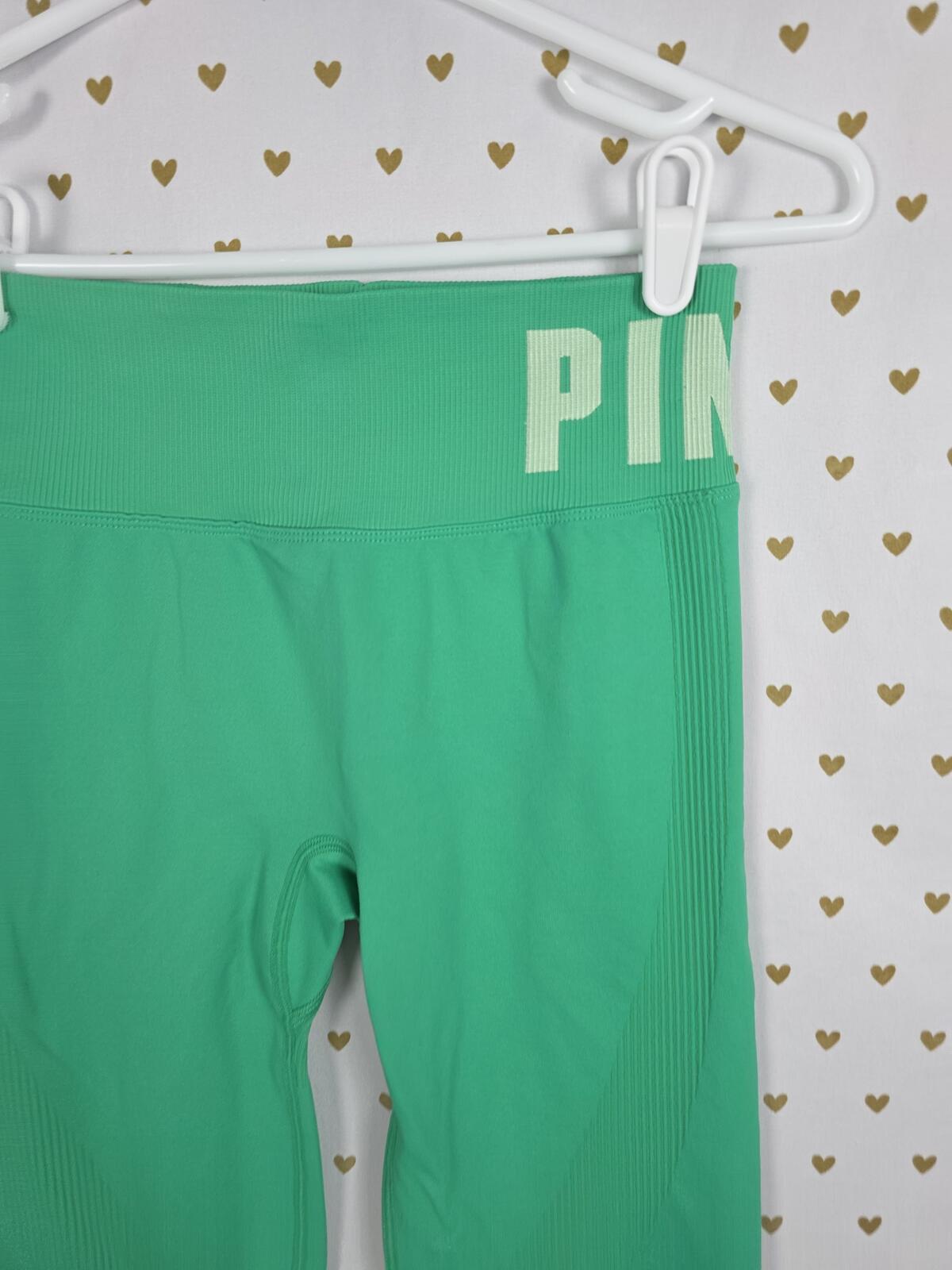 Victorias Secret PINK Green Leggings Active Sport Yoga Pants SMALL
