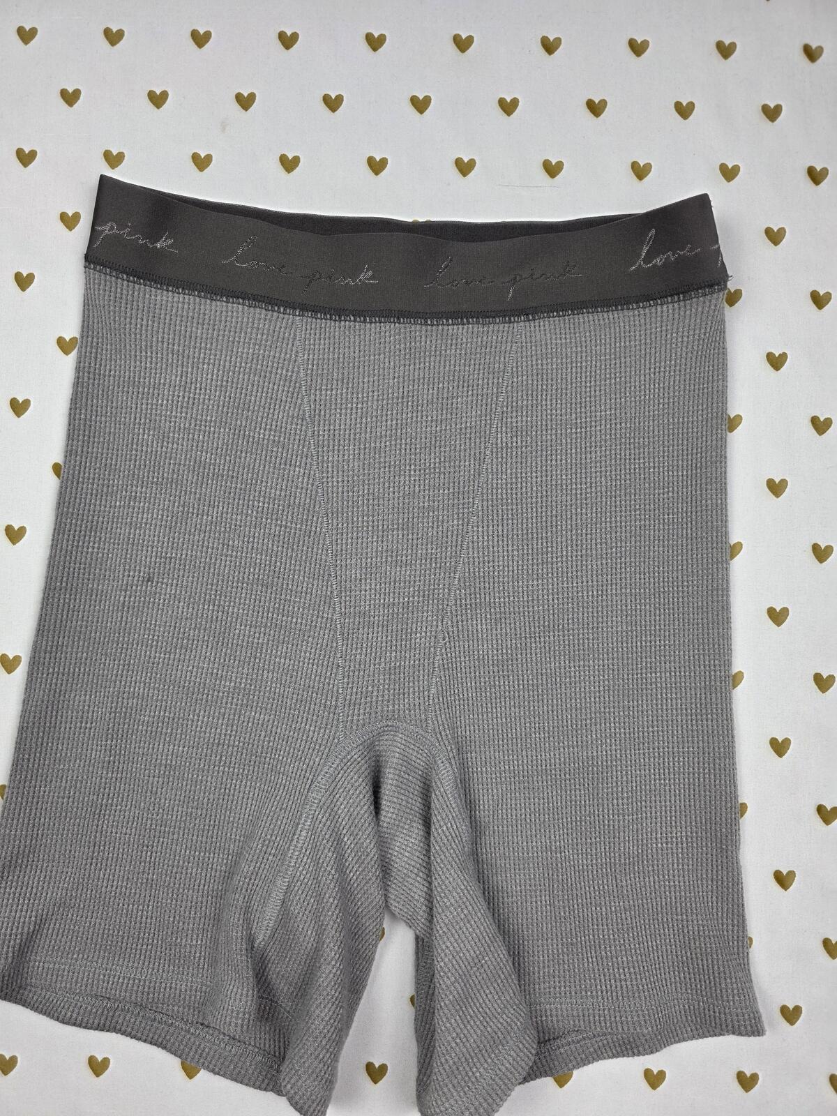 Victorias Secret PINK Waffle Thermal SMALL Sleep Shorts Boxers Pajama Bottoms