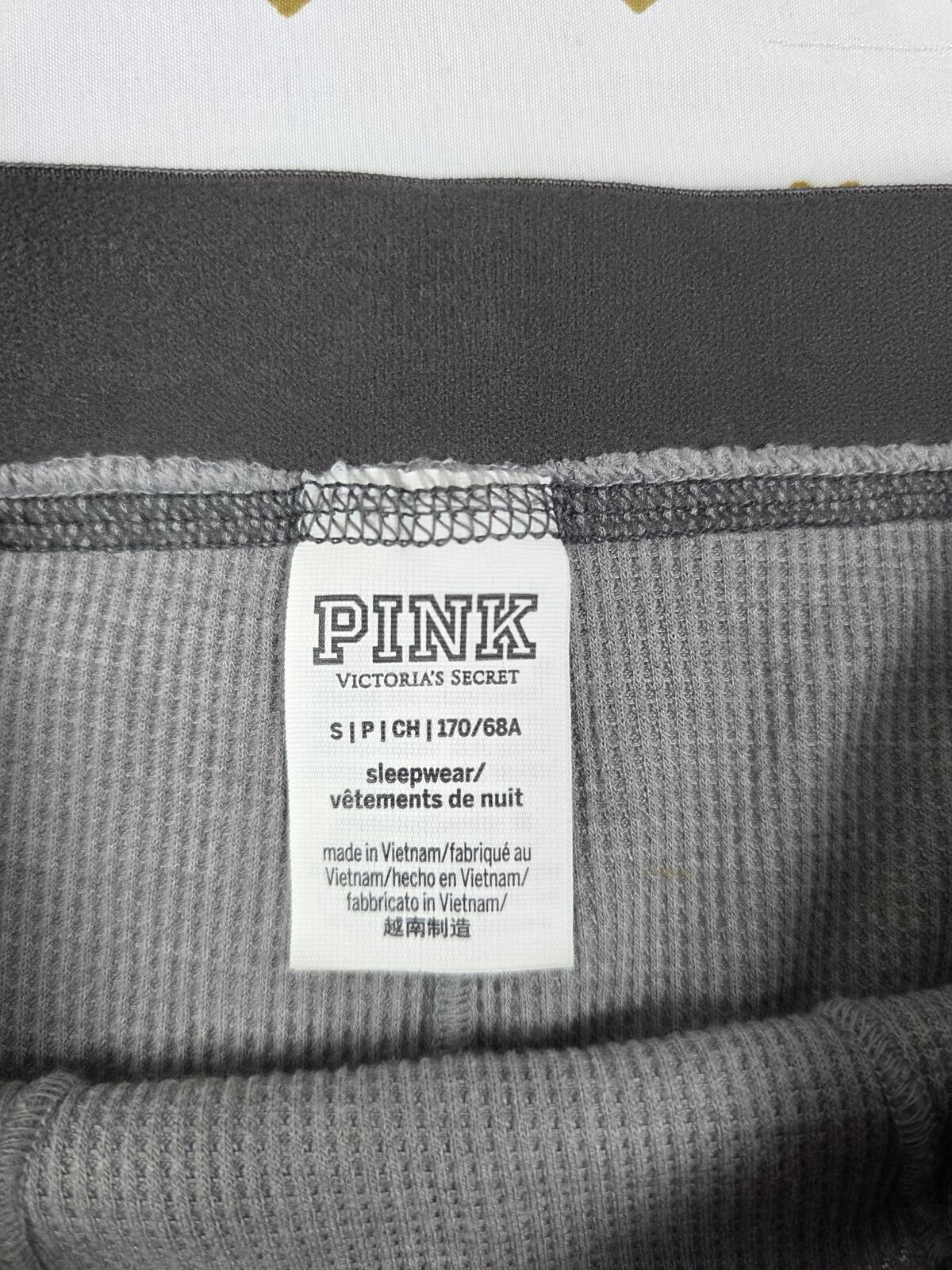 Victorias Secret PINK Waffle Thermal SMALL Sleep Shorts Boxers Pajama Bottoms
