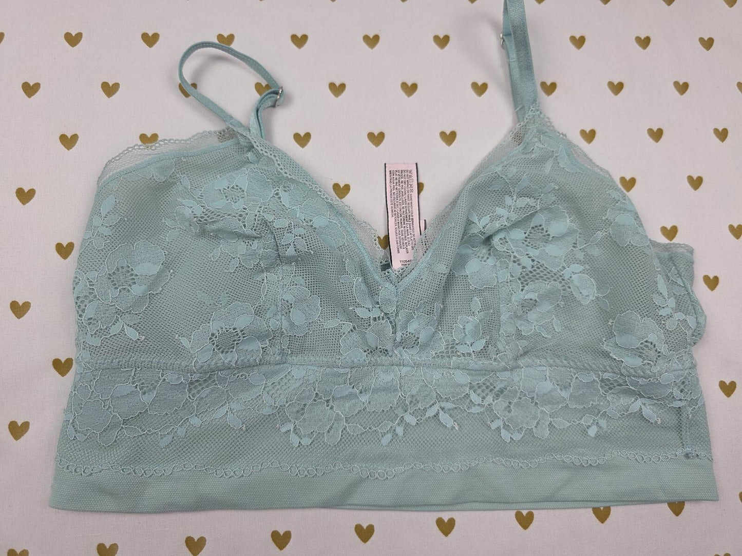 Victorias Secret Medium Green Mint Bralette Bra Top Tank