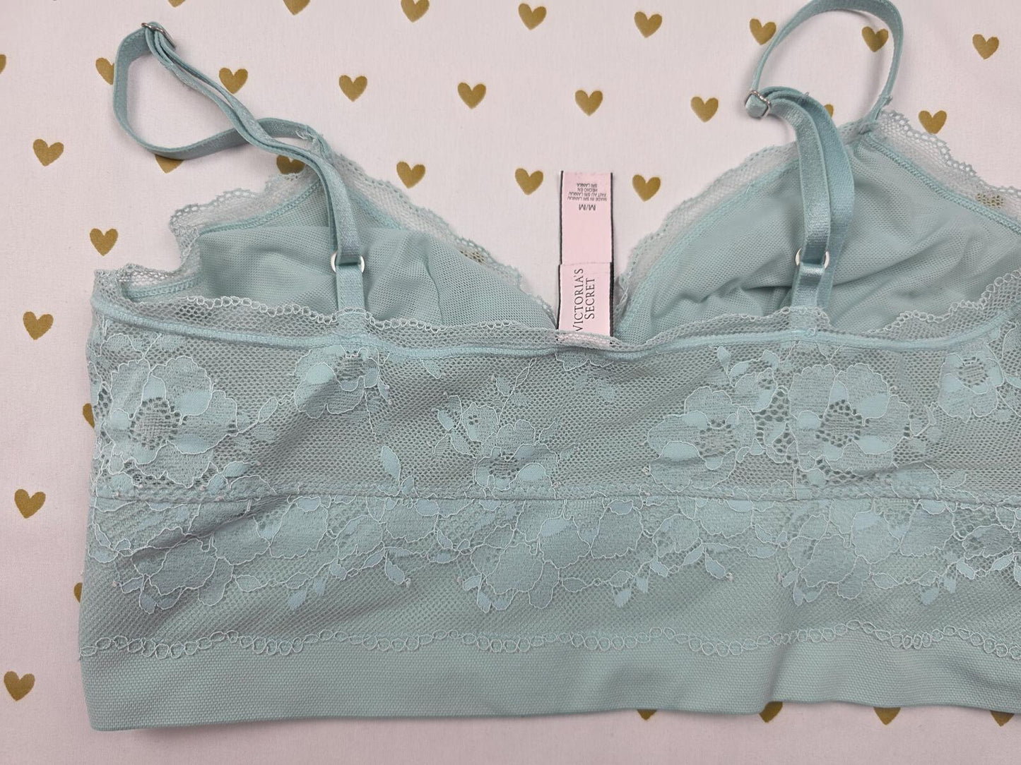 Victorias Secret Medium Green Mint Bralette Bra Top Tank