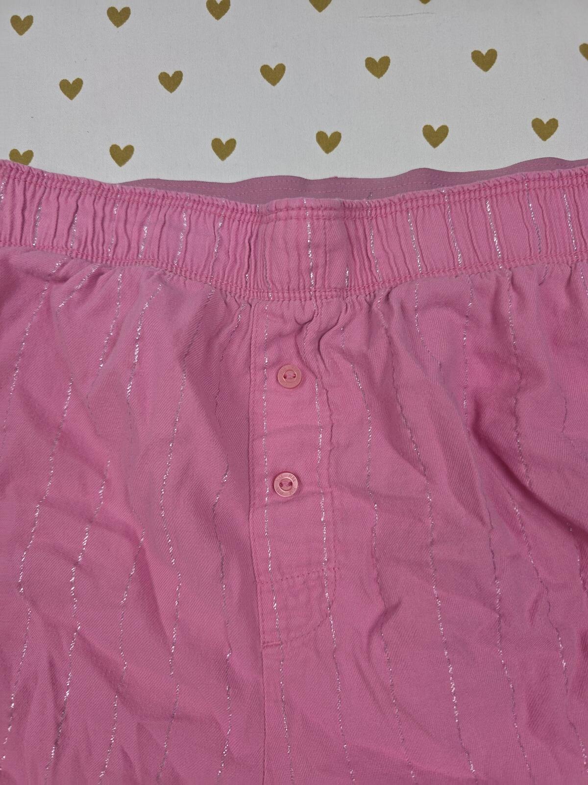 Victorias Secret PINK Shimmer Stripe MEDIUM Sleep Shorts Boxers Pajama Bottoms