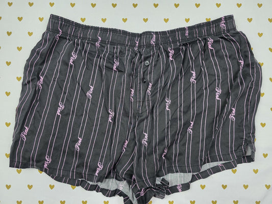 Victorias Secret PINK Silky Logo Medium Sleep Shorts Boxers Pajama Bottoms