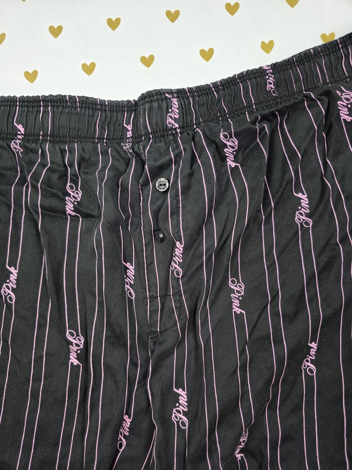 Victorias Secret PINK Silky Logo Medium Sleep Shorts Boxers Pajama Bottoms