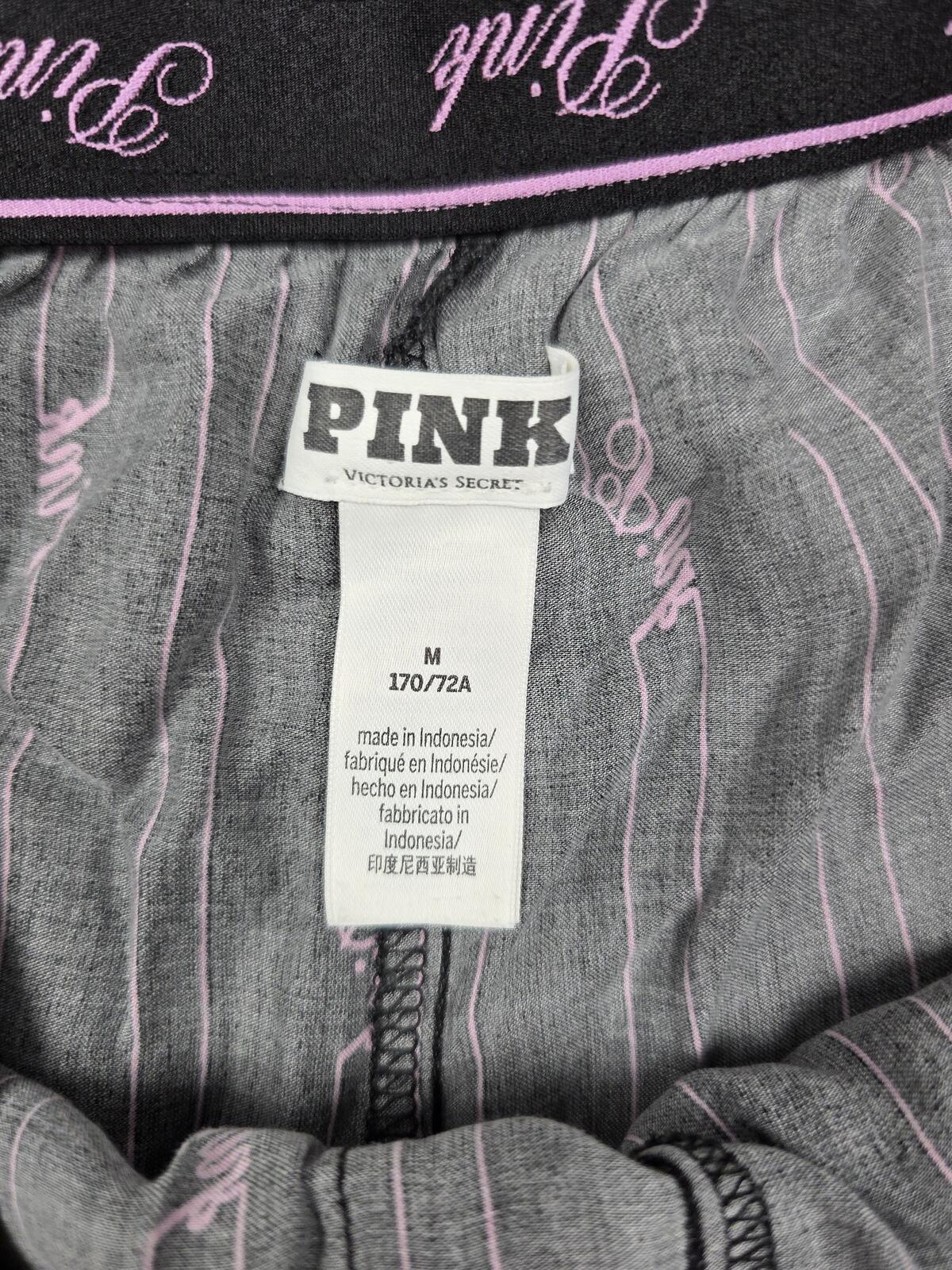 Victorias Secret PINK Silky Logo Medium Sleep Shorts Boxers Pajama Bottoms
