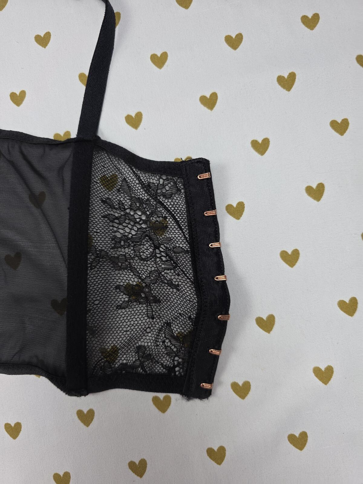 Victorias Secret Dream ANGELS Black Medium Sexy Bralette Bra Top Tank