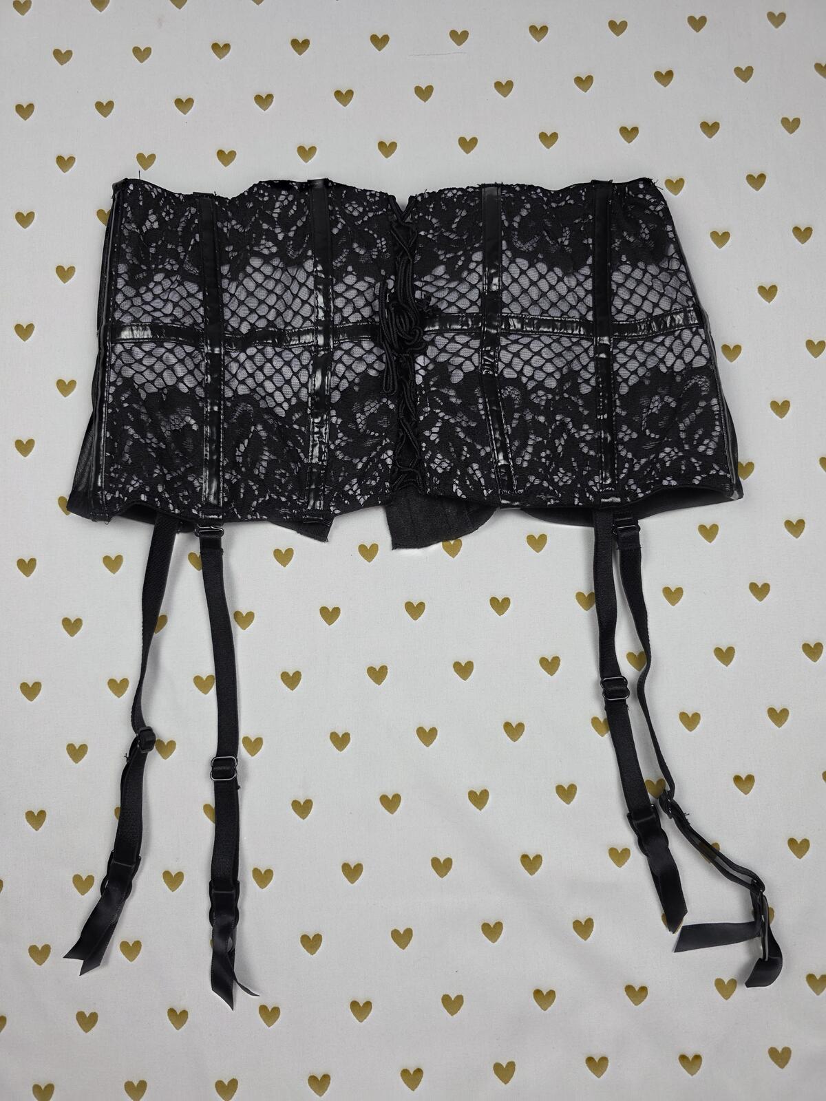 Victorias Secret Very Sexy Black Small Garter Belt Straps Lingerie