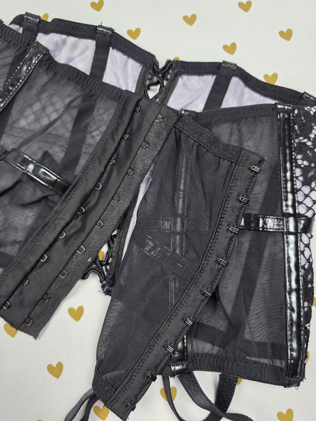 Victorias Secret Very Sexy Black Small Garter Belt Straps Lingerie