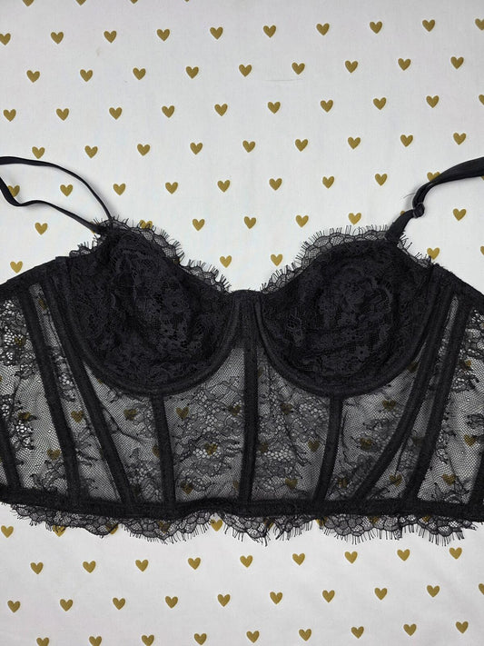 Victorias Secret Dream Angels Corset Bra Top Bustier Push Up 36C