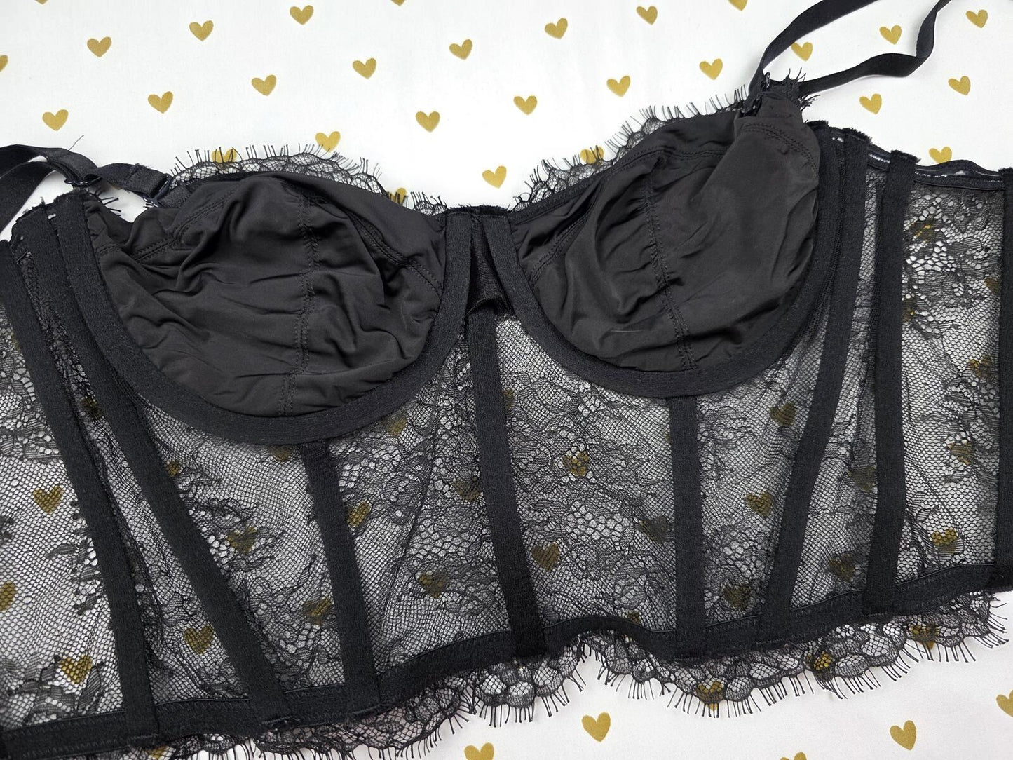 Victorias Secret Dream Angels Corset Bra Top Bustier Push Up 36C