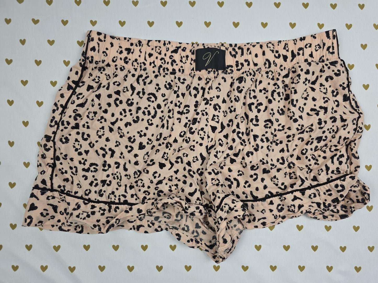 Victorias Secret Cheetah Leopard Small Sleep Shorts Boxers Pajama Bottoms