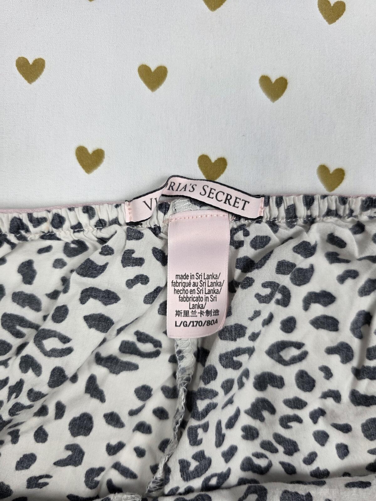 Victorias Secret Cheetah Leopard Spot LARGE Sleep Shorts Boxers Pajama Bottoms