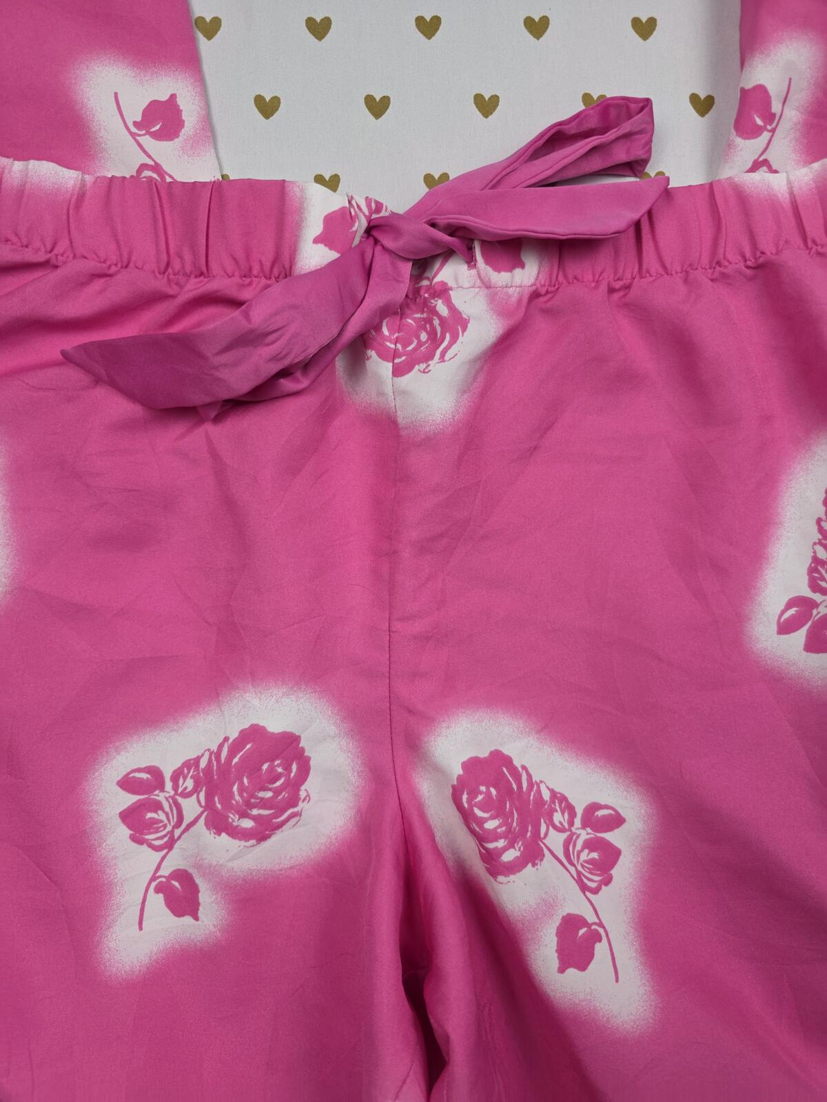 Victorias Secret Satin Silky ROSE Sleep Pants Pajama Bottoms PJ XL Pink