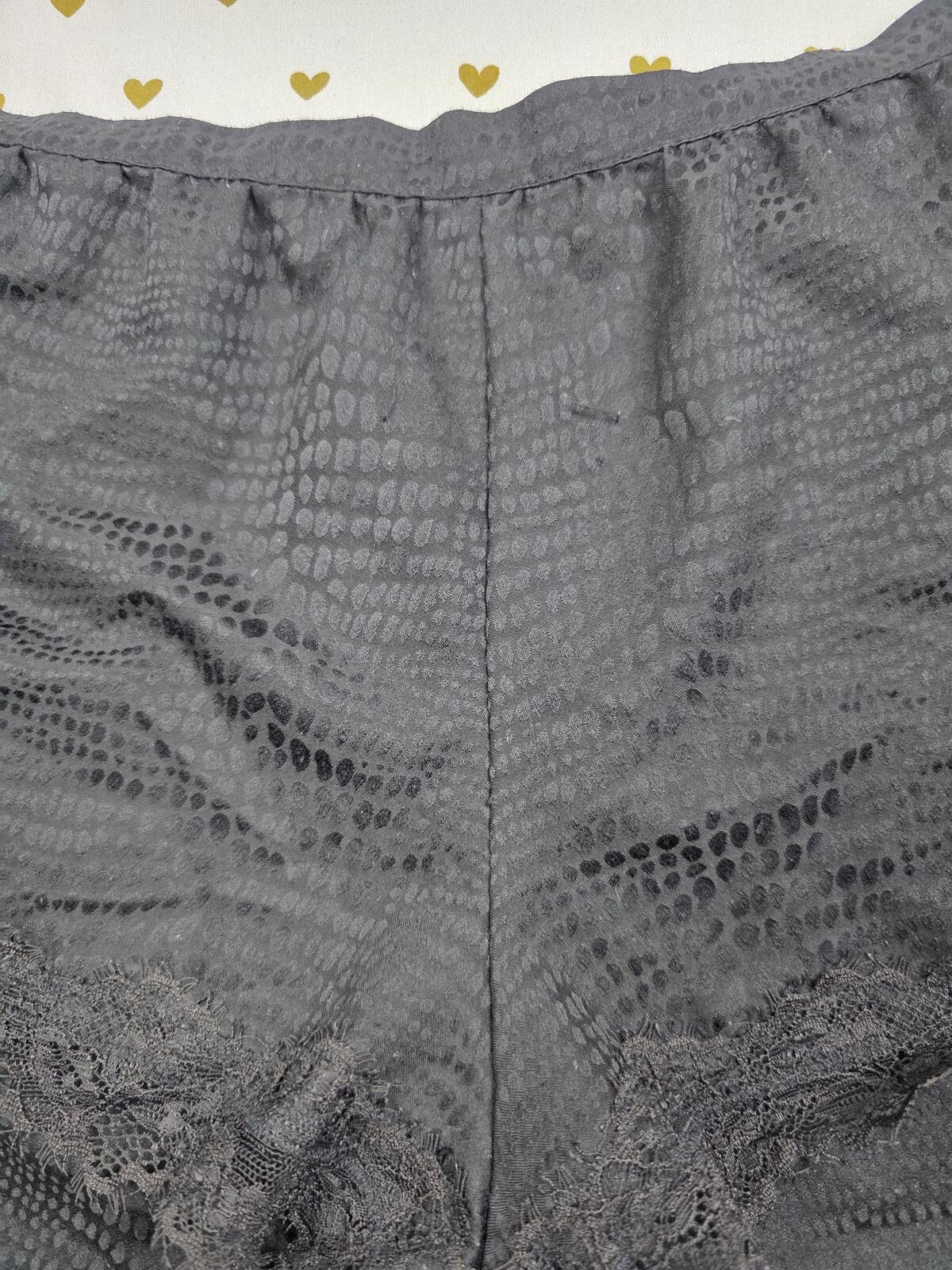 Victorias Secret Black Sain Animal Print MED Sleep Shorts Boxers Pajama Bottoms