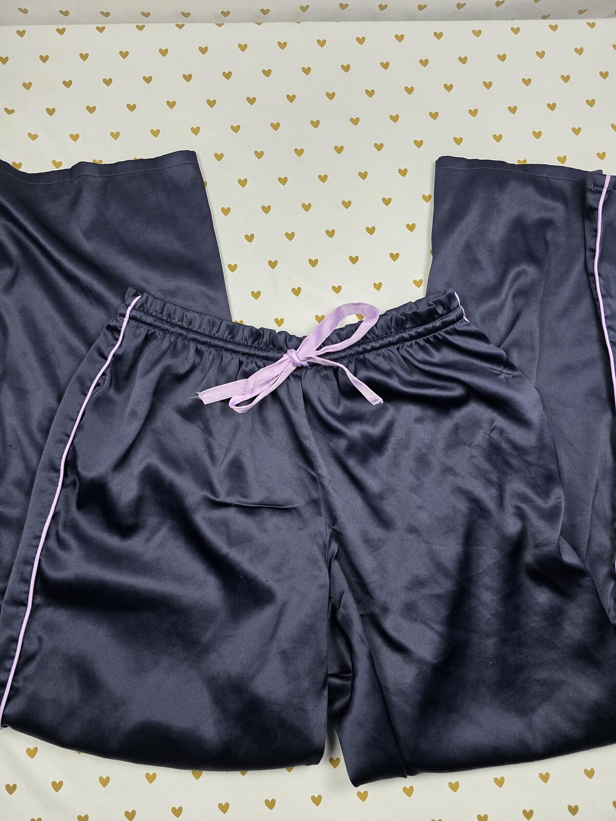 Victorias Secret Satin Silky Striped Sleep Pants Pajama Bottoms MEDIUM