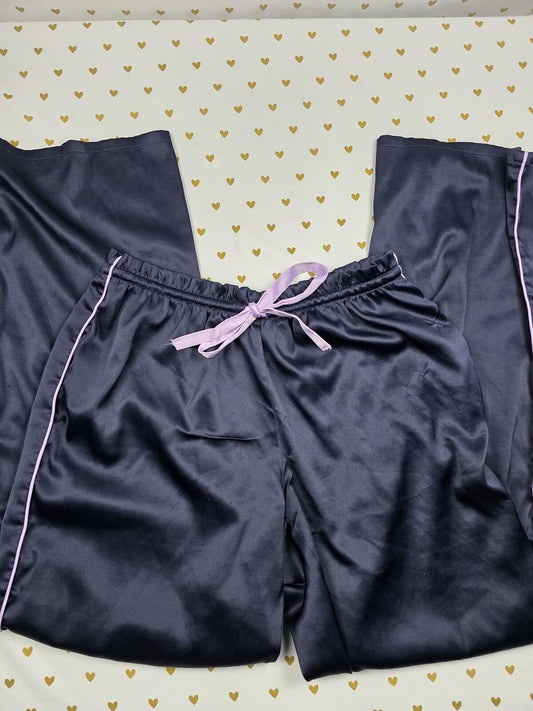 Victorias Secret Satin Silky Striped Sleep Pants Pajama Bottoms MEDIUM