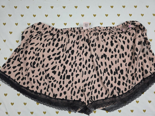 Victorias Secret Cheetah Leopard HEAVENLY MED Sleep Shorts Boxers Pajama Bottoms