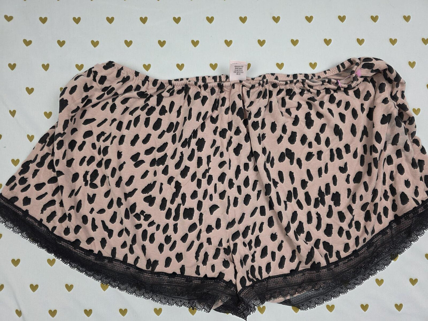 Victorias Secret Cheetah Leopard HEAVENLY MED Sleep Shorts Boxers Pajama Bottoms