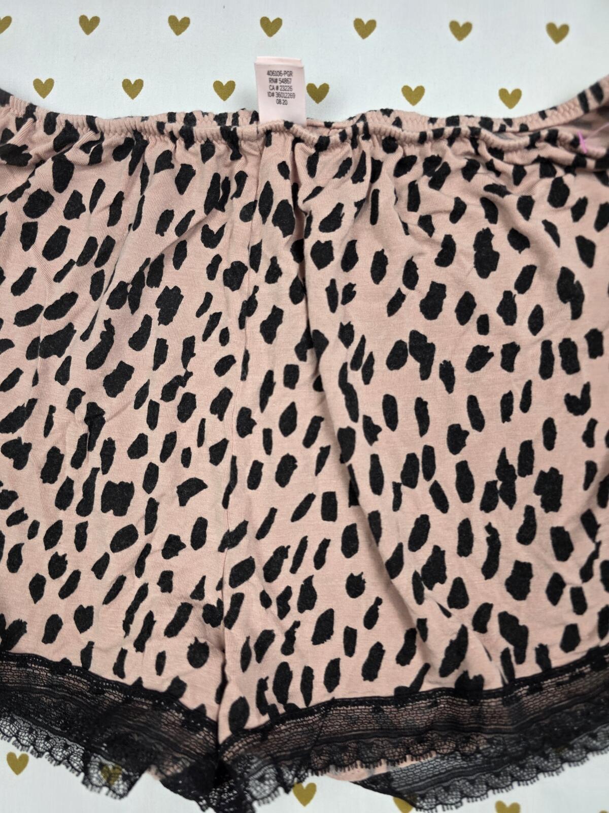 Victorias Secret Cheetah Leopard HEAVENLY MED Sleep Shorts Boxers Pajama Bottoms