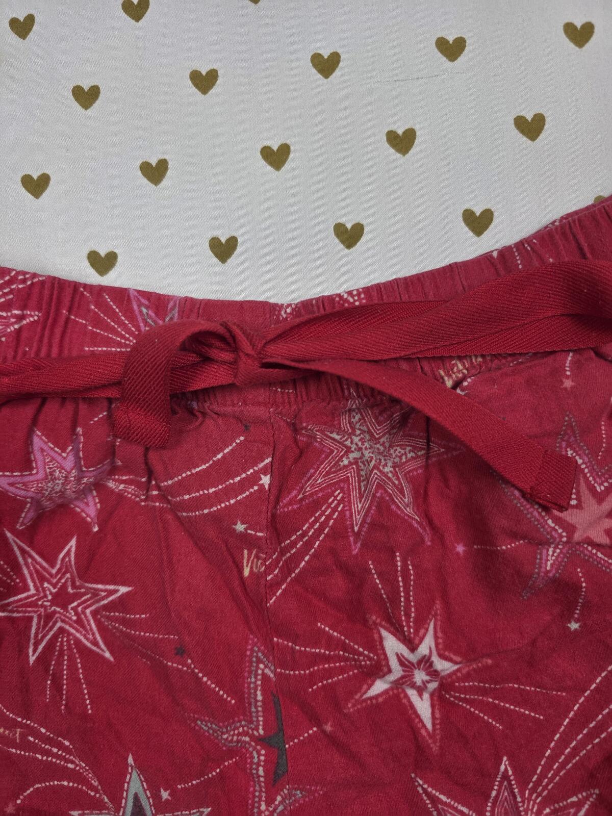 Victorias Secret Red Stars Ruffled Small  Sleep Shorts Boxers Pajama Bottoms